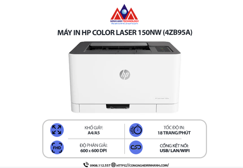 Giới thiệu máy in HP Color Laser M150nw